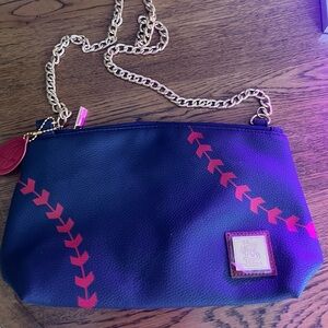 St. Louis Cardinals Stylish Navy and Red Chain Shoulder Bag